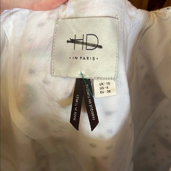 HD in Paris Anthropologie Watermelon One-Shoulder Dress in White and Red - Picture 2 of 10